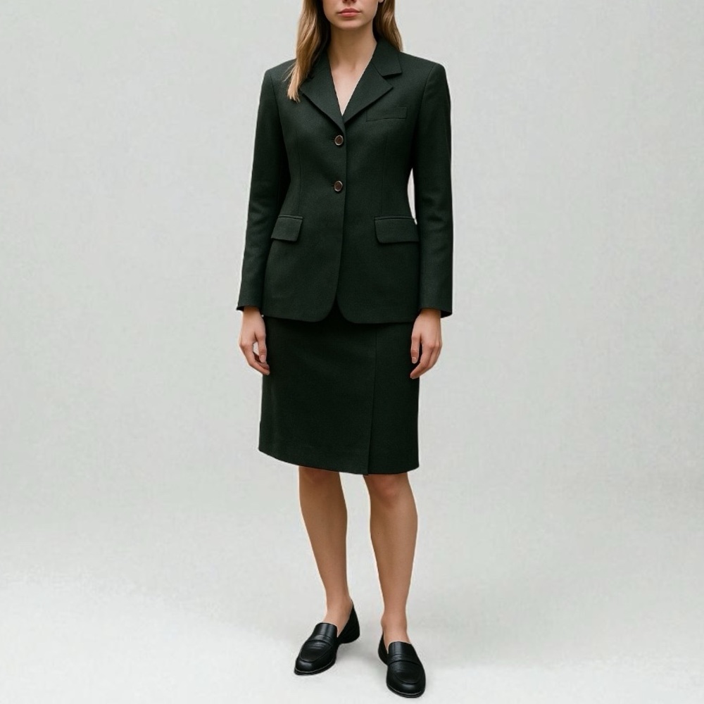 Vintage 90’s Jones New York Seperates Virgin Wool 2 Piece Skirt Suit | Size 10